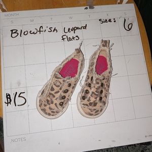 Blowfish leopard boat shoes size 6